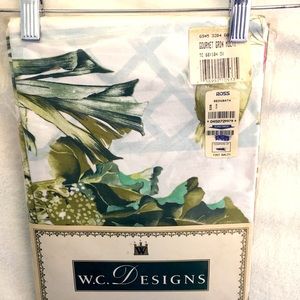 Vintage WC designs garden cotton oval tablecloth